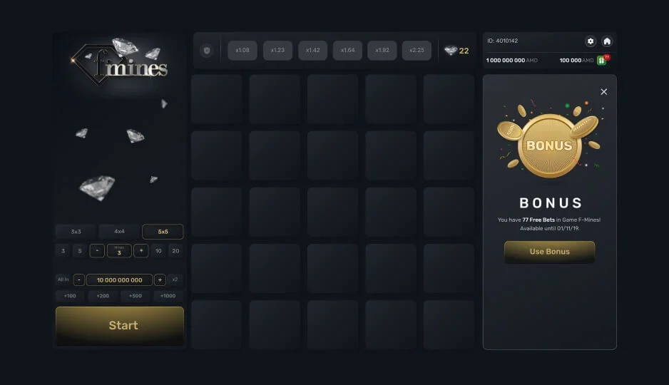Сетка динамита и функции вывода средств
