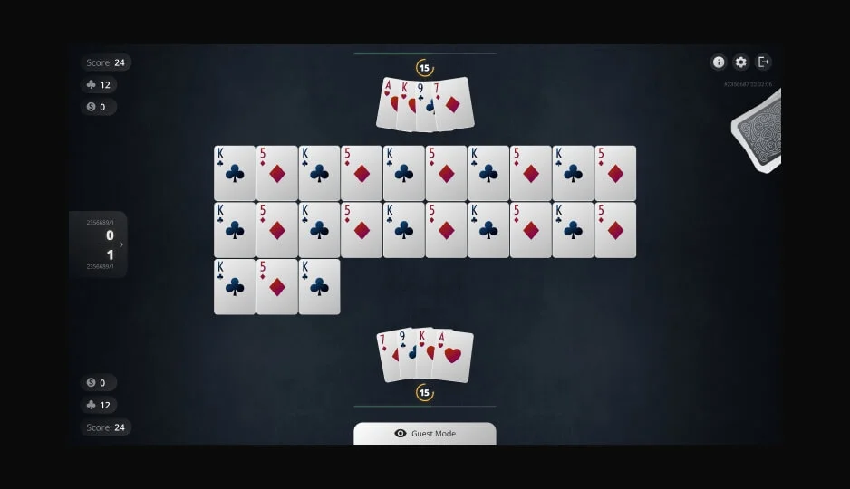 Jugar a Pasur en móvil