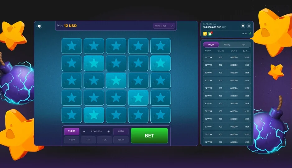 RTP и волатильность Turbo Mines