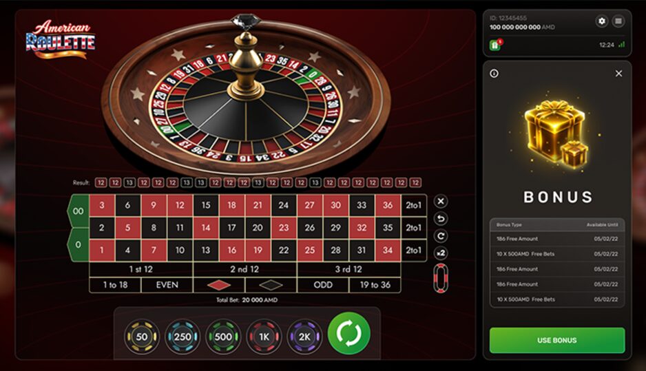 American Roulette inside bets